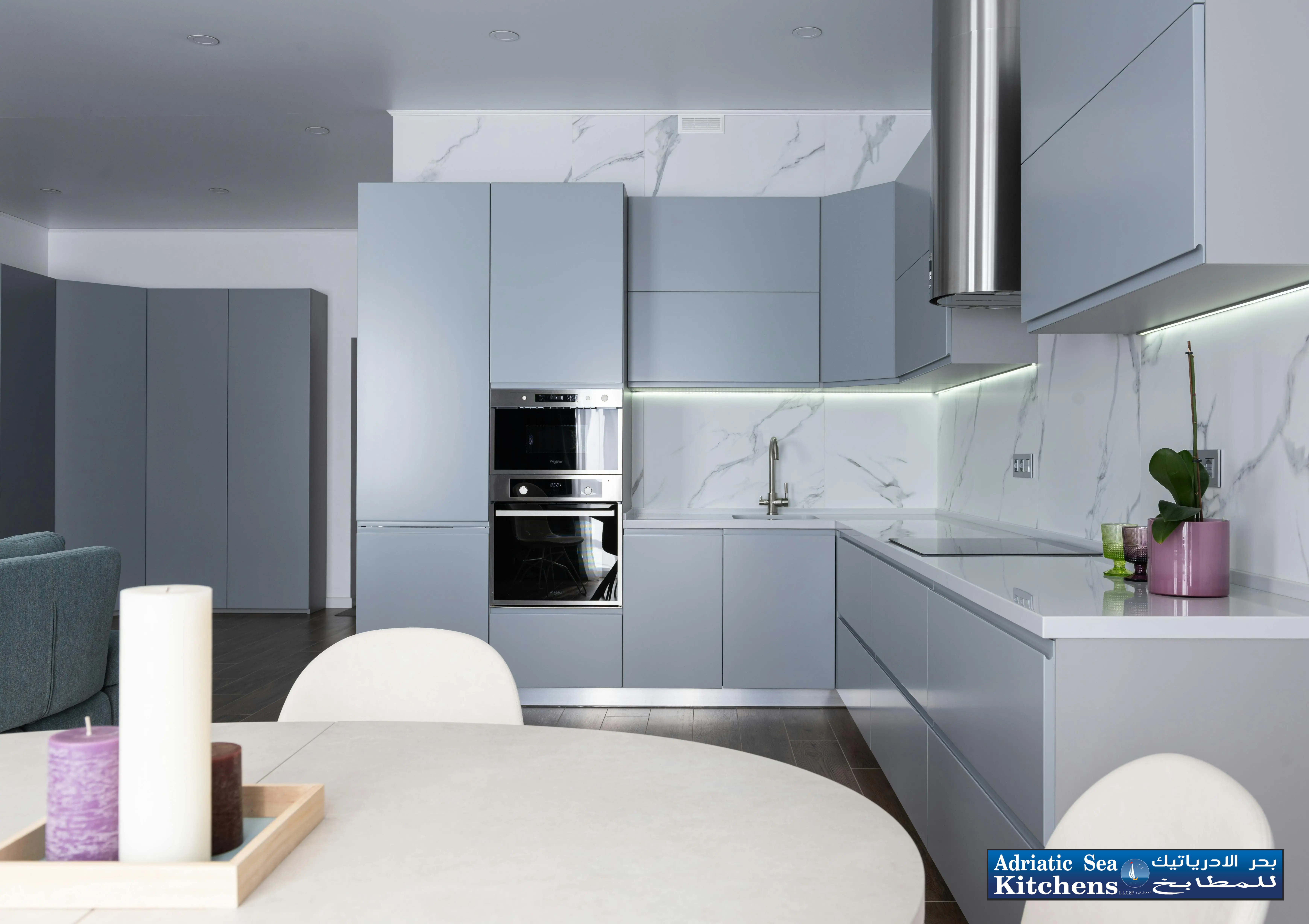 Aluminium Kitchens Double Classi HPL Doors Powder Coated